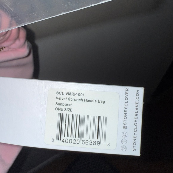 Stoney Clover Lane Velvet Scrunch Handle Bag - Picture 2 of 3